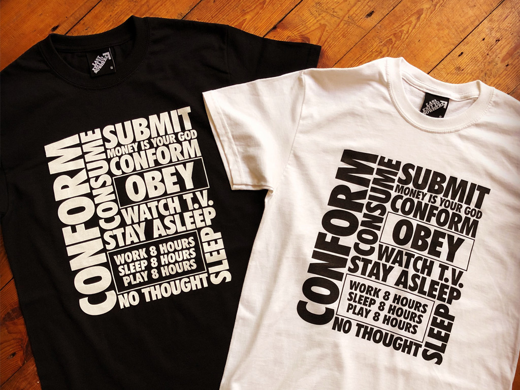 CONFORM SUBMIT OBEY - THEY LIVE INSPIRED TSHIRTS