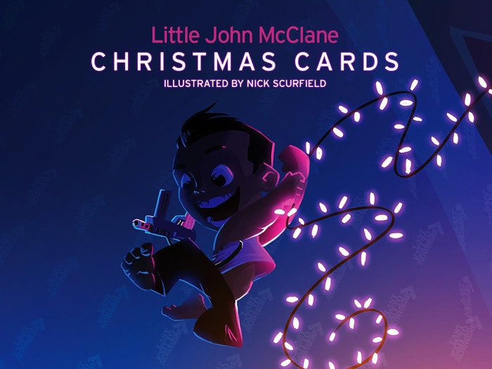 LITTLE JOHN MCCLANE CHRISTMAS CARDS