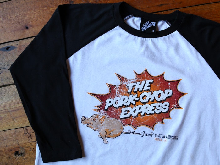 The Pork Chop Express - 3/4 Length Baseball Shirt