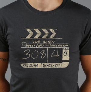 THE ALIEN - CLAPPERBOARD FITTED T-SHIRT