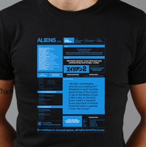 ALIENS INFOGRAPHIC - FITTED T-SHIRT