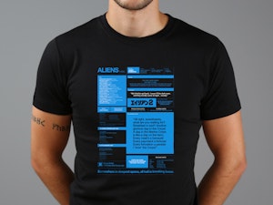ALIENS INFOGRAPHIC - FITTED T-SHIRT-2