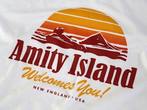 AMITY ISLAND (NEW) - LADIES ROLLED SLEEVE T-SHIRT-3