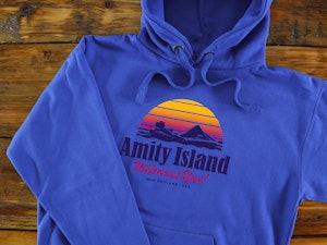 AMITY ISLAND (BLUE) - SUMMER HOODED TOP-2