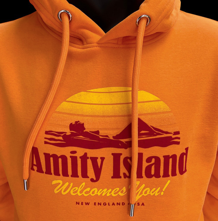 T-Shirt Homme Jaws Film Thriller Des Années 70 Amity Island