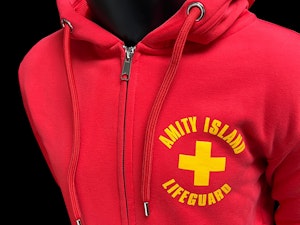 AMITY ISLAND LIFEGUARD - ORGANIC ZIP-UP HOODED TOP-2