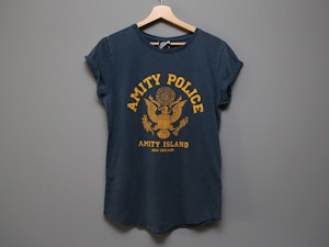 AMITY POLICE - LADIES ROLLED SLEEVE T-SHIRT-2