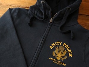 AMITY POLICE - PEACH FINISH ZIP-UP HOODED TOP-3