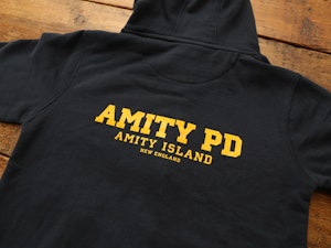 AMITY POLICE - PEACH FINISH ZIP-UP HOODED TOP-4