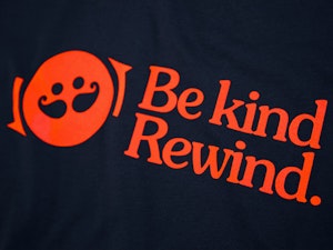BE KIND, REWIND (NAVY) - PEACH FINISH HOODED TOP-4
