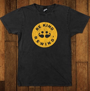 BE KIND, REWIND (YELLOW INK) - VINTAGE T-SHIRT