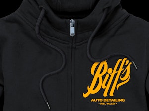 BIFF'S AUTO DETAILING - PEACH FINISH ZIP-UP HOODED TOP-3