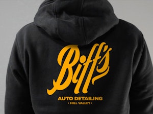 BIFF'S AUTO DETAILING - PEACH FINISH ZIP-UP HOODED TOP-4