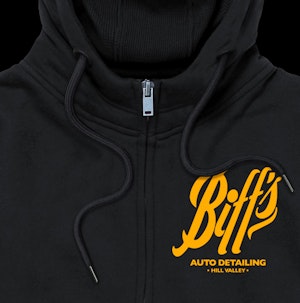 BIFF'S AUTO DETAILING - PEACH FINISH ZIP-UP HOODED TOP