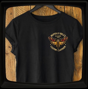 BUFFALO BILL'S CUSTOM CLOTHIER - LADIES ROLLED SLEEVE T-SHIRT
