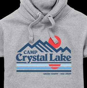 CAMP CRYSTAL LAKE - PEACH FINISH HOODED TOP