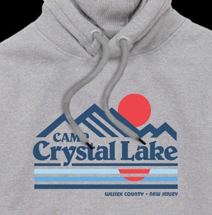 CAMP CRYSTAL LAKE - PEACH FINISH HOODED TOP