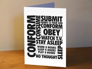 CONFORM SUBMIT OBEY - GREETING CARD-2