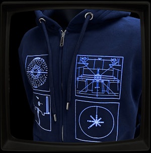 DEATH STAR PLANS - ORGANIC ZIP-UP HOODED TOP
