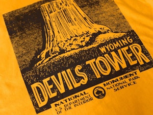 DEVILS TOWER - LADIES ROLLED SLEEVE T-SHIRT-3