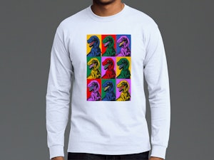 DINOSAURS POP ART - LONG SLEEVE T-SHIRT-2