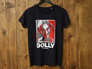 DOLLY WEARS BRACES - LADIES FITTED T-SHIRT-2