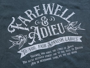 FAREWELL AND ADIEU - LADIES ROLLED SLEEVE T-SHIRT-2