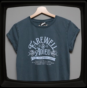 FAREWELL AND ADIEU - LADIES ROLLED SLEEVE T-SHIRT