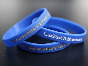 GET BUSY LIVING, OR GET BUSY DYING - WRISTBAND-2