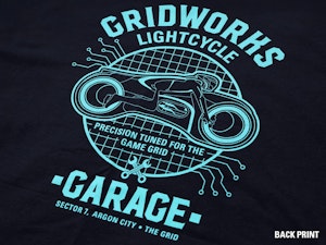 GRIDWORKS LIGHTCYCLE GARAGE - SOFT JERSEY T-SHIRT-3