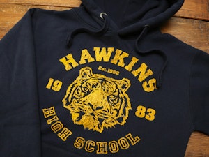 HAWKINS HIGH SCHOOL - PEACH FINISH HOODED TOP-3