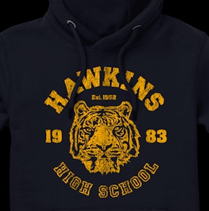 HAWKINS HIGH SCHOOL - PEACH FINISH HOODED TOP