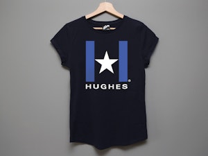 HUGHES ENTERTAINMENT - LADIES ROLLED SLEEVE T-SHIRT-2
