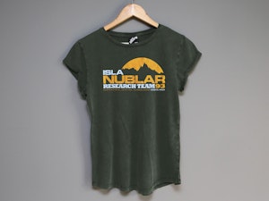 ISLA NUBLAR RESEARCH TEAM - LADIES ROLLED SLEEVE T-SHIRT-2