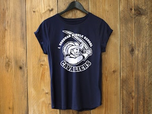 J. GOODMAN MIDDLE SCHOOL CAVALIERS - LADIES ROLLED SLEEVE T-SHIRT-2