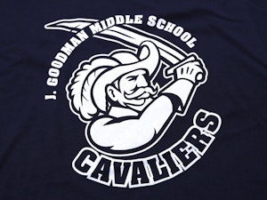 J. GOODMAN MIDDLE SCHOOL CAVALIERS - LADIES ROLLED SLEEVE T-SHIRT-3