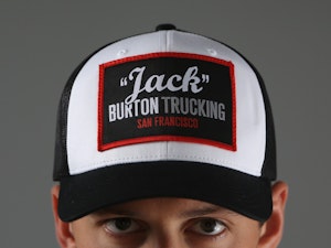 JACK BURTON TRUCKING (WOVEN PATCH) WHITE/BLACK - SNAPBACK TRUCKER CAP-3