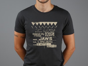 JAWS - CLAPPERBOARD FITTED T-SHIRT-2