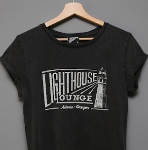 LIGHTHOUSE LOUNGE (NEW) - LADIES ROLLED SLEEVE T-SHIRT