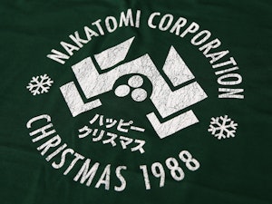 NAKATOMI CORP. CHRISTMAS '88 - GREEN (WHITE INK) SOFT JERSEY T-SHIRT-3