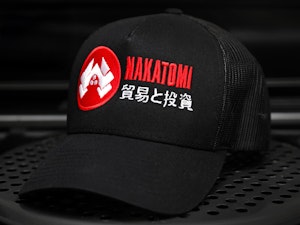 NAKATOMI CORPORATION (EMBROIDERED) BLACK - SNAPBACK TRUCKER CAP-2