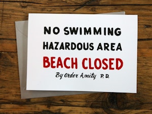 NO SWIMMING - GREETING CARD-2