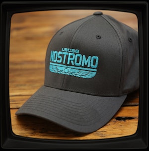 USCSS NOSTROMO (TEAL) CHARCOAL - FLEXIFIT CAP