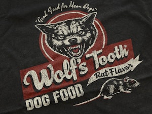 WOLF'S TOOTH DOG FOOD - LADIES ROLLED SLEEVE T-SHIRT-3