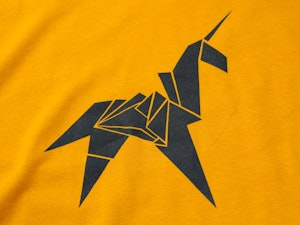 ORIGAMI (YELLOW) - SOFT JERSEY T-SHIRT-2