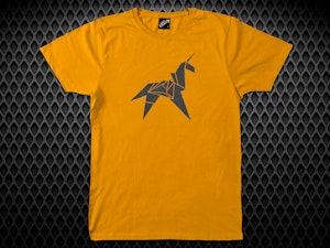 ORIGAMI (YELLOW) - SOFT JERSEY T-SHIRT-3