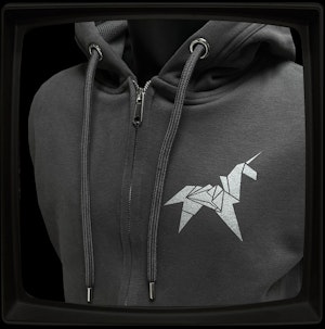 ORIGAMI - ORGANIC ZIP-UP HOODED TOP