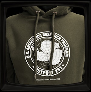 OUTPOST #31 (OLIVE) - ORGANIC HOODED TOP