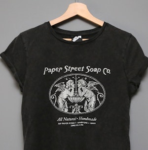 PAPER STREET SOAP COMPANY - LADIES ROLLED SLEEVE T-SHIRT