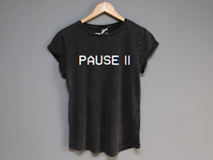 PAUSE - LADIES ROLLED SLEEVE T-SHIRT-2